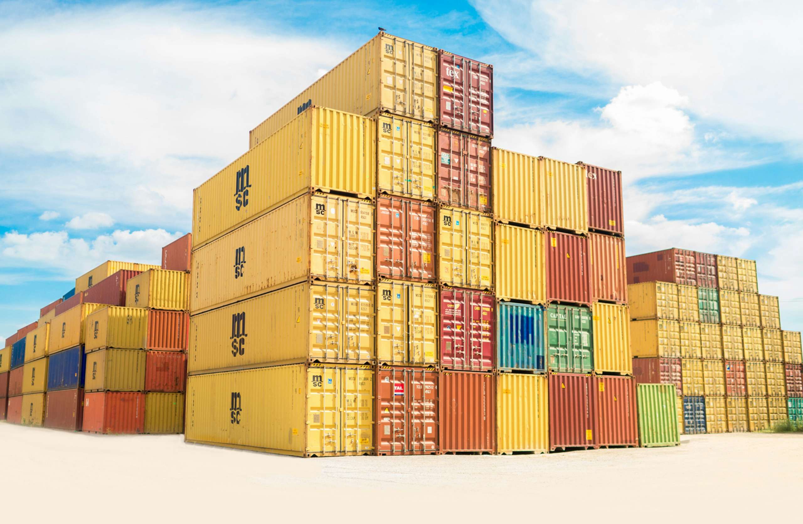 Containers, full of Hunting Products